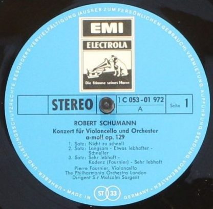 His Master's Voice 1 C 053-01 972 - Schumann: Cellokonzert A-Mol - Image 3