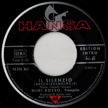 Hansa 18 316 AU - Il Silenzio = Abschiedsmelodie / Der Clown - Image 2