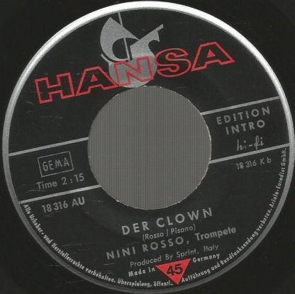 Hansa 18 316 AU - Il Silenzio = Abschiedsmelodie / Der Clown - Image 3