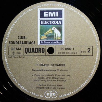 EMI 29 890-1 - Sinfonia Domestica Op.53 - Image 3