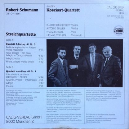 Calig CAL 30849 - Robert Schumann Streichquartette op. 41/1 a-Mo - Image 2