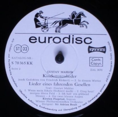 Eurodisc 70 365 KK - Kindertotenlieder - Lieder Eines Fahrenden - Image 4