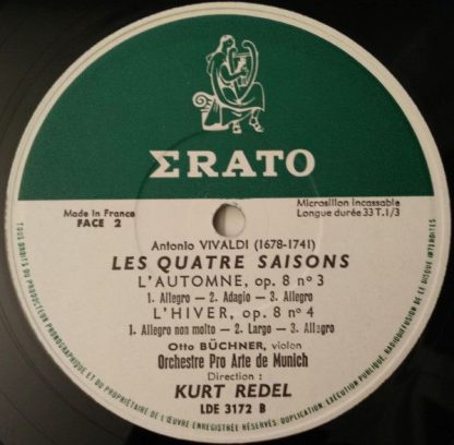 Erato LDE 3172 - Les Quatre Saisons - Image 4