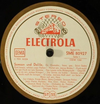 Electrola SME 80 927 - Samson Und Dalila - Großer Querschnitt - Image 3