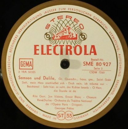 Electrola SME 80 927 - Samson Und Dalila - Großer Querschnitt - Image 4