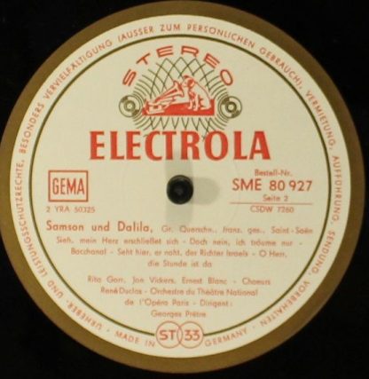 Electrola SME 80 927 - Samson Und Dalila - Großer Querschnitt - Image 4