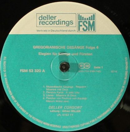 Deller Recordings FSM 53320 - Gregorianische Gesänge 4 - Image 5