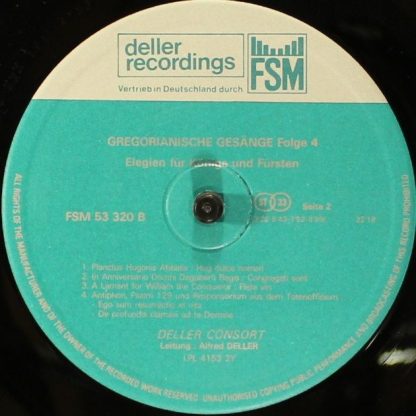 Deller Recordings FSM 53320 - Gregorianische Gesänge 4 - Image 6