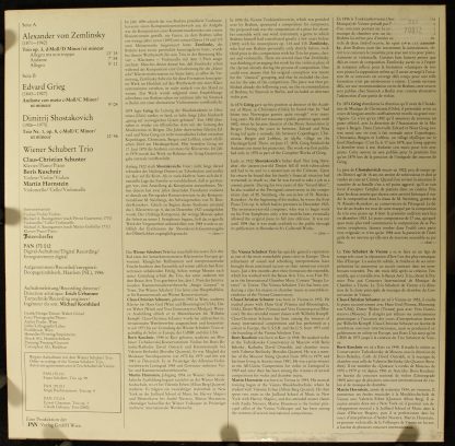 PAN-Verlag GmbH 170012 - Zemlinsky / Grieg / Shostakovich - Trio - Image 2