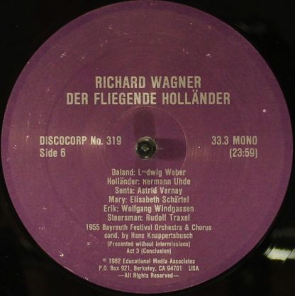 Discocorp RR-319 - Der Fliegende Holländer / 1955 Bayreuth Festi - Image 7