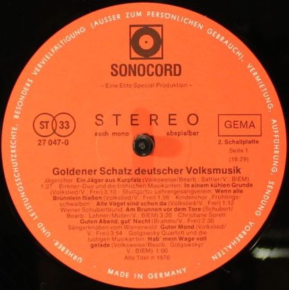 Sonocord 27 570-1 - Goldener Schatz Deutscher Volksmusik - Image 3