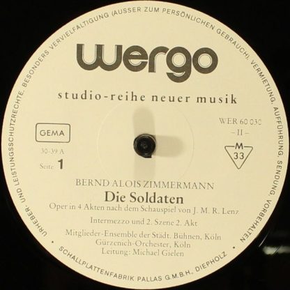 WERGO WER 60030 - Die Soldaten - Image 2