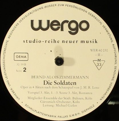 WERGO WER 60030 - Die Soldaten - Image 3