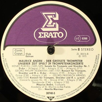 Erato 30 740-5 - Spielt 29 Trompetenkonzerte - Image 6