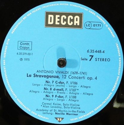 DECCA 6.35448 - L'Estro Armonico / La Stravaganza / Die Vier Jah - Image 11