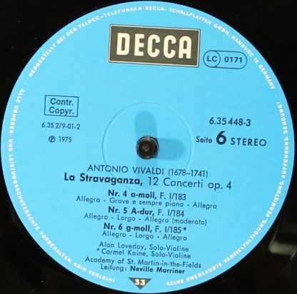 DECCA 6.35448 - L'Estro Armonico / La Stravaganza / Die Vier Jah - Image 10