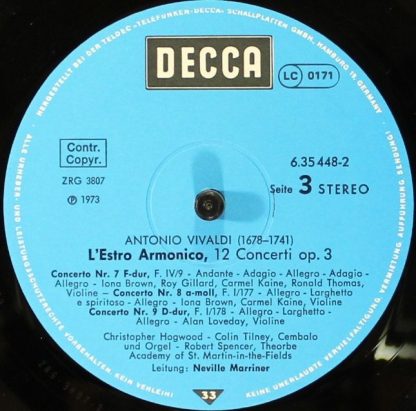 DECCA 6.35448 - L'Estro Armonico / La Stravaganza / Die Vier Jah - Image 7