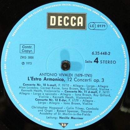 DECCA 6.35448 - L'Estro Armonico / La Stravaganza / Die Vier Jah - Image 8