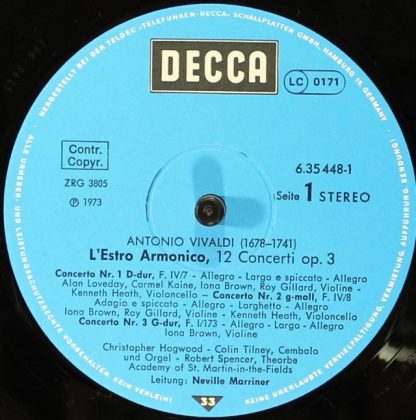 DECCA 6.35448 - L'Estro Armonico / La Stravaganza / Die Vier Jah - Image 5