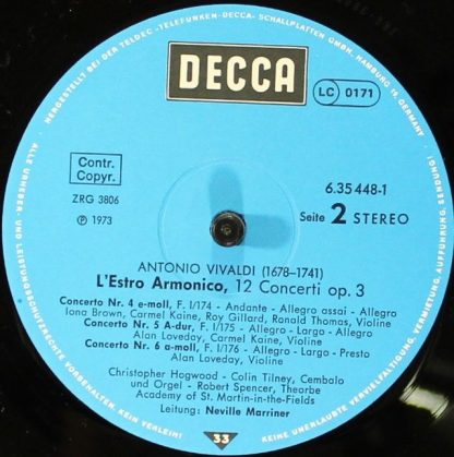 DECCA 6.35448 - L'Estro Armonico / La Stravaganza / Die Vier Jah - Image 6