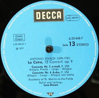 DECCA 6.35448 - L'Estro Armonico / La Stravaganza / Die Vier Jah - Image 17