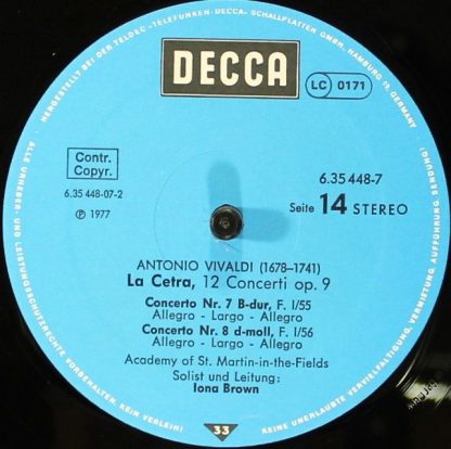 DECCA 6.35448 - L'Estro Armonico / La Stravaganza / Die Vier Jah - Image 18