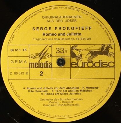 Eurodisc 86 846 XDK - Berühmte Ballettmusiken: Daphnis Et Chloé - Image 3