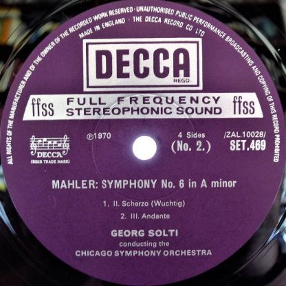 DECCA SET 469-70 - Symphony No. 6 In A Minor / Lieder Eines Fahr - Image 4