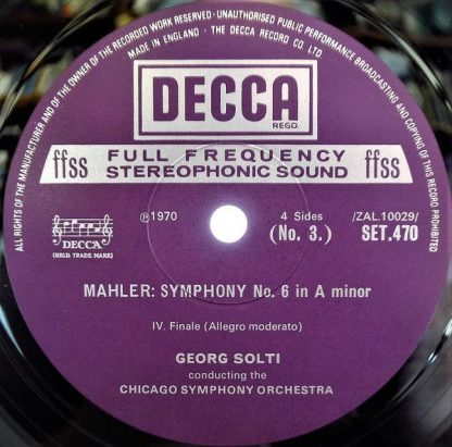 DECCA SET 469-70 - Symphony No. 6 In A Minor / Lieder Eines Fahr - Image 5