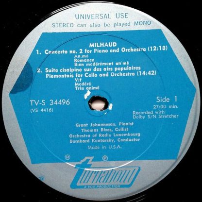 Turnabout TV-S 34496 - Piano Concerto No. 2 / The Household Muse - Image 3