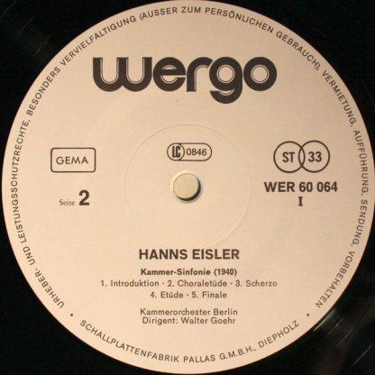 WERGO WER 60 064 - Hanns Eisler Kassette - Image 4