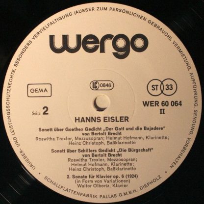 WERGO WER 60 064 - Hanns Eisler Kassette - Image 6