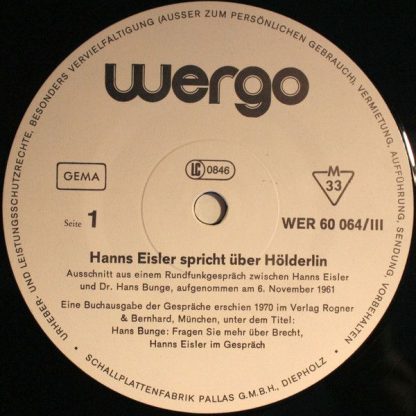 WERGO WER 60 064 - Hanns Eisler Kassette - Image 7