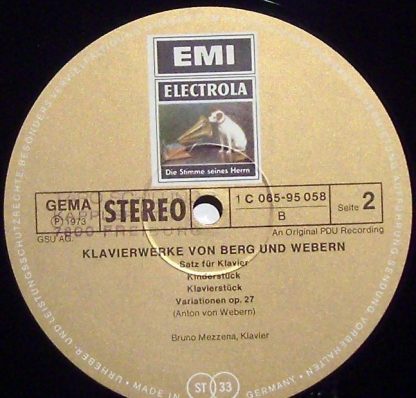 EMI Electrola 1C 065 - 95 058 - Klavierwerke von Berg und Webern - Image 3