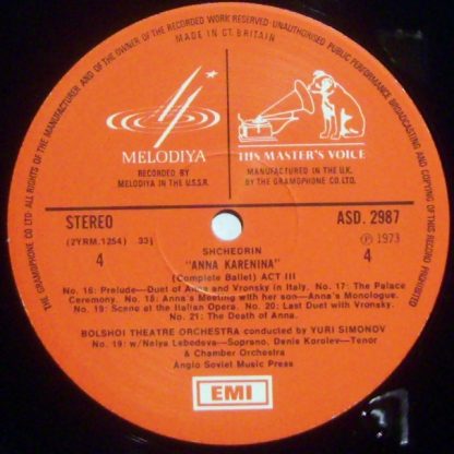 Melodiya / His Master's Voice SLS 887 - Anna Karenina (Complete - Image 3