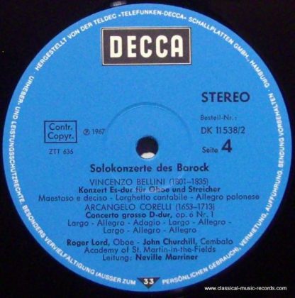 DECCA DK 11 538/1-2 - Solokonzerte Des Barock - Image 3