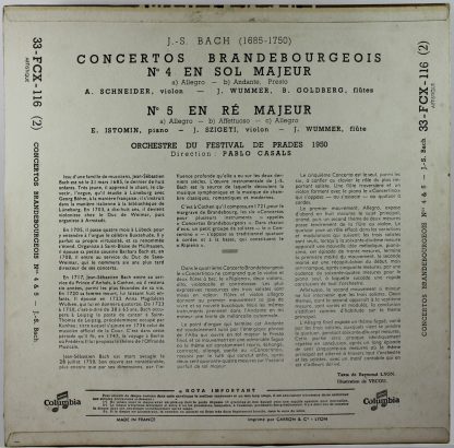 Columbia (2) 33 FCX 116 - Concertos Brandebourgeois - Image 2