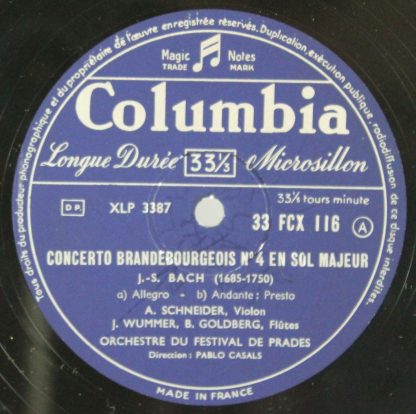 Columbia (2) 33 FCX 116 - Concertos Brandebourgeois - Image 3