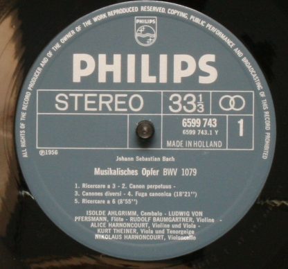 Philips 6780 016 - Musikalisches Opfer BWV 1079 | Die Gambesonat - Image 5