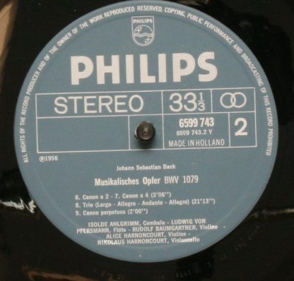 Philips 6780 016 - Musikalisches Opfer BWV 1079 | Die Gambesonat - Image 6