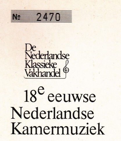 Clavigram 6814 561 - 18e Eeuwse Nederlandse Kamermuziek - Image 2