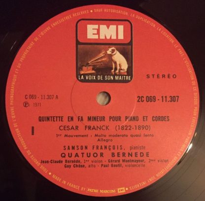 EMI 2C 069-11307 - Quintette En Fa Mineur Pour Piano Et Cordes - Image 3