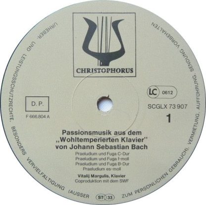 Christophorus SCGLX 73 907 - Passionsmusik Aus Dem »Wohltemperie - Image 4