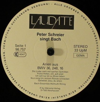 Laudate 98.757 - Peter Schreier Singt Bach - Image 3