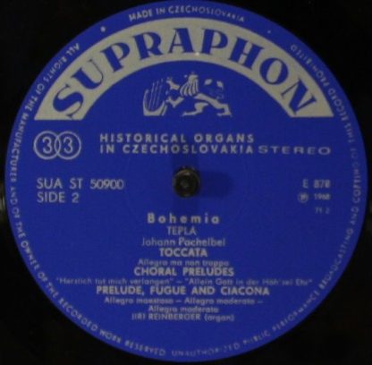 Supraphon SUA 10900 - Historical Organs in Czechoslovakia - Slov - Image 4