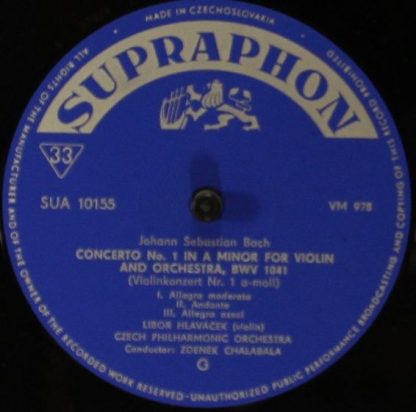 Supraphon SUA 10155 - Concerto No. 1 In D Minor For Piano And Or - Image 4