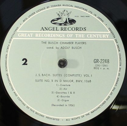 Angel Records GR-2248 - Suites (Complete) Vol. I - Image 4