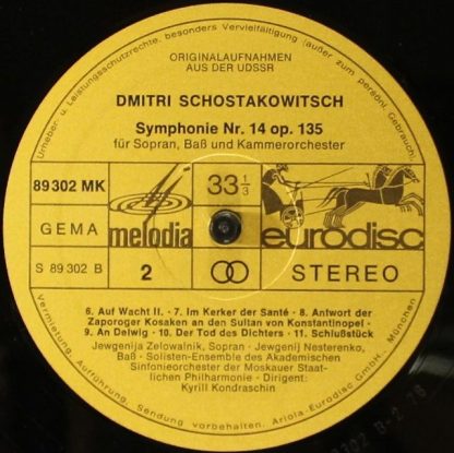 Eurodisc 89 302 MK - 14. Symphonie - Image 4