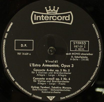 Intercord 29 987 - L'Estro Armonico, Opus 3 (12 Concerti Für Str - Image 10