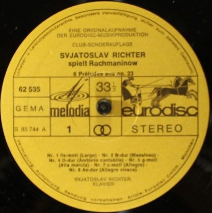 Eurodisc 62535 - 13 Préludes Aus Op. 23 Und Op. 32 - Image 5